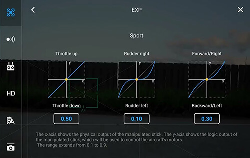 DJI Air 2S Expo Curve